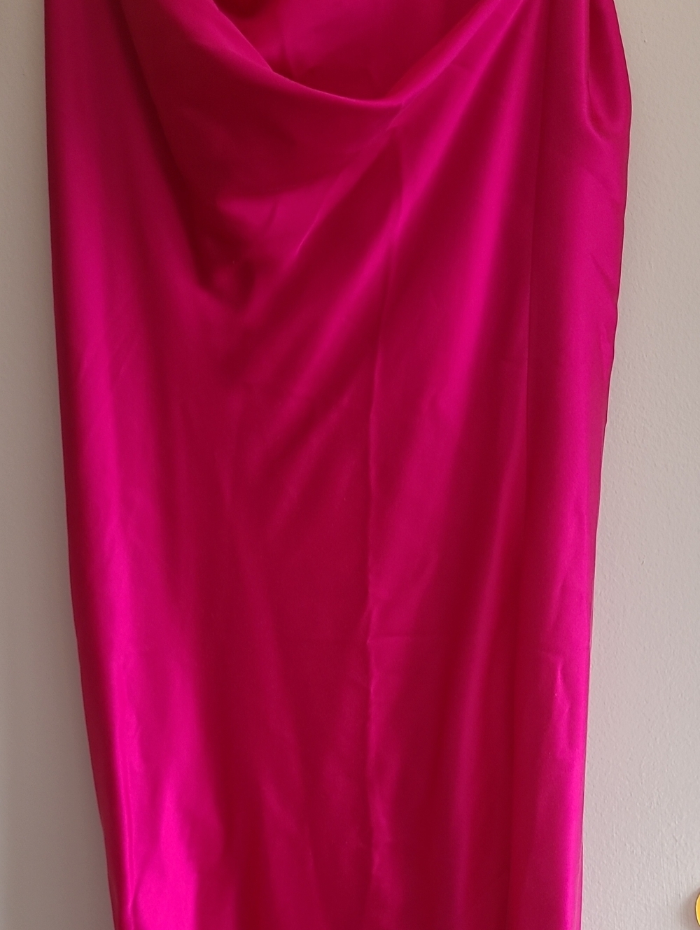 Alix NYX 100% Silk Quincy Midi Slip Dress Magenta Pink Drape Back Wmn Small Chic - Picture 9 of 16